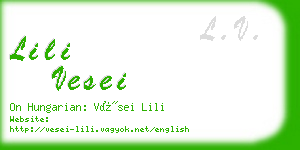 lili vesei business card